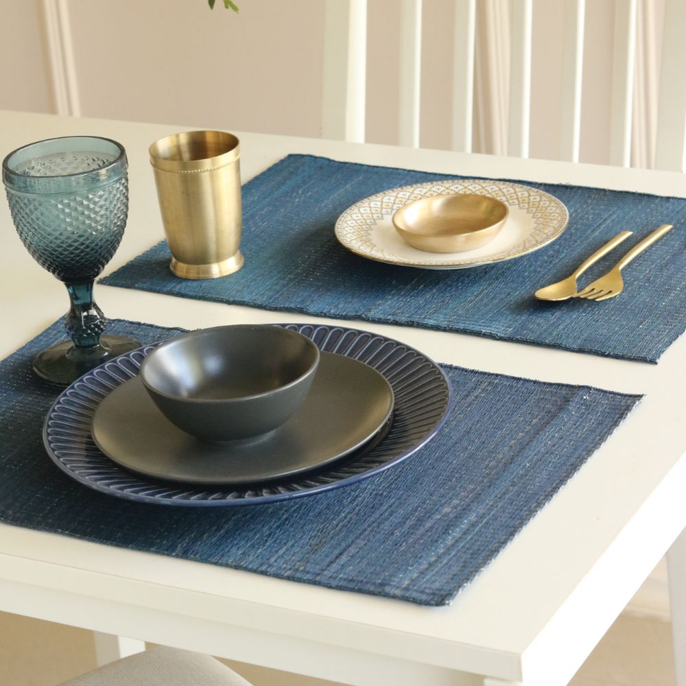 Masland Handwoven Madur Reed Placemats - Blue