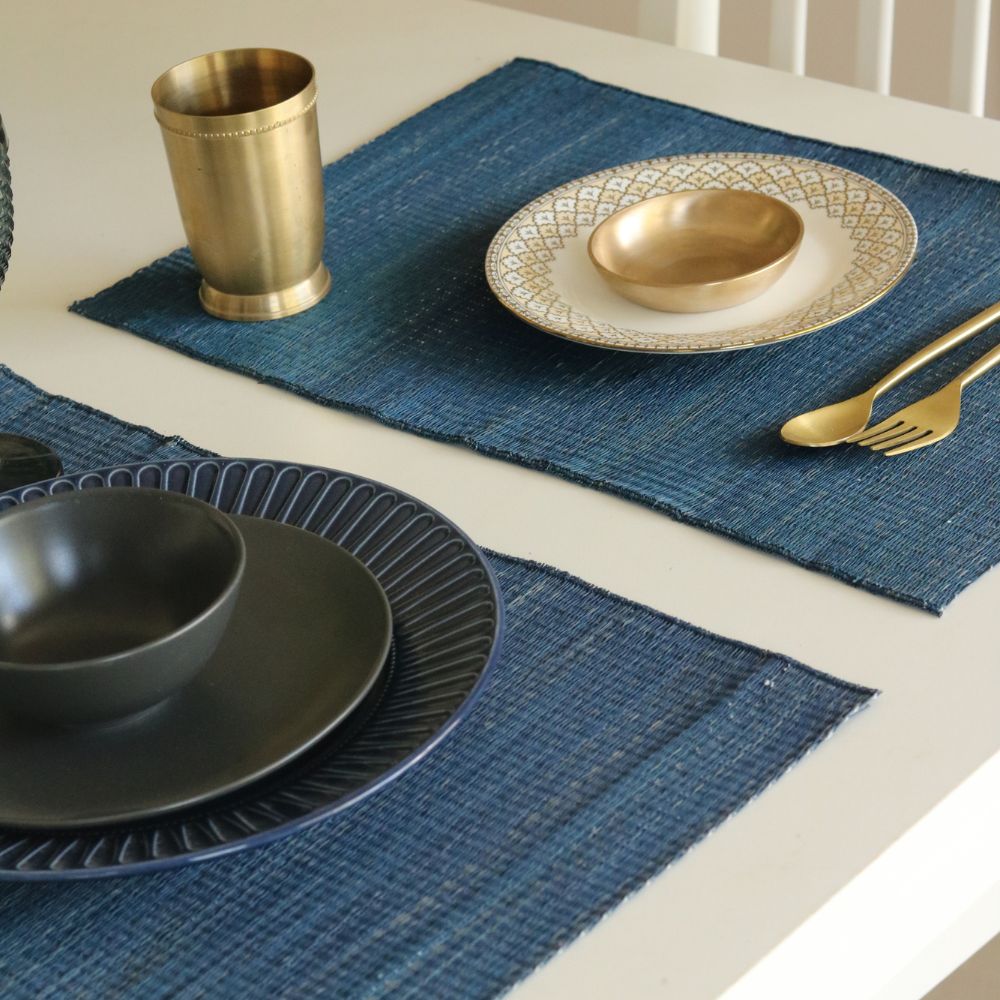 Masland Handwoven Madur Reed Placemats - Blue