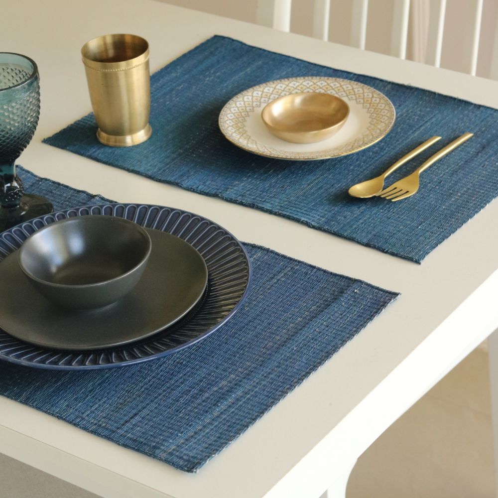 Masland Handwoven Madur Reed Placemats - Blue