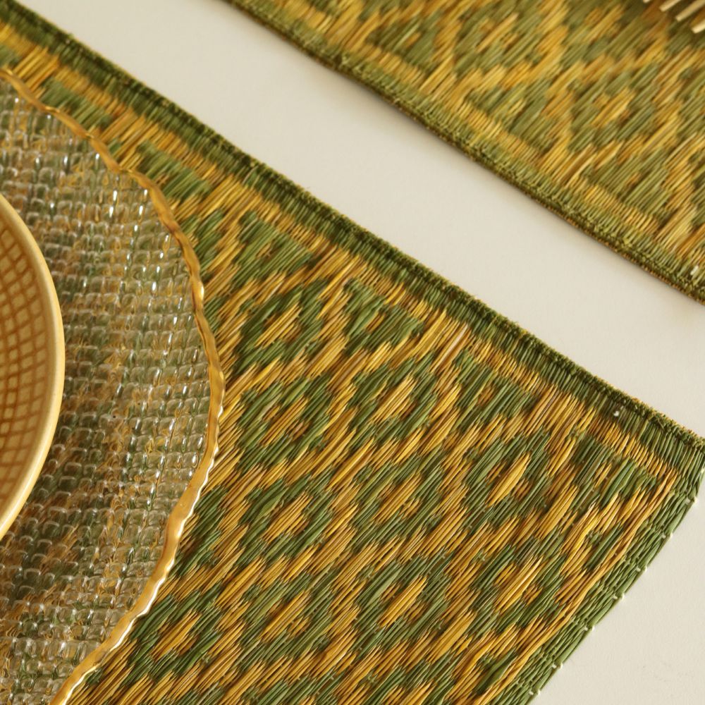 Masland Handwoven Madur Reed Placemats - Green