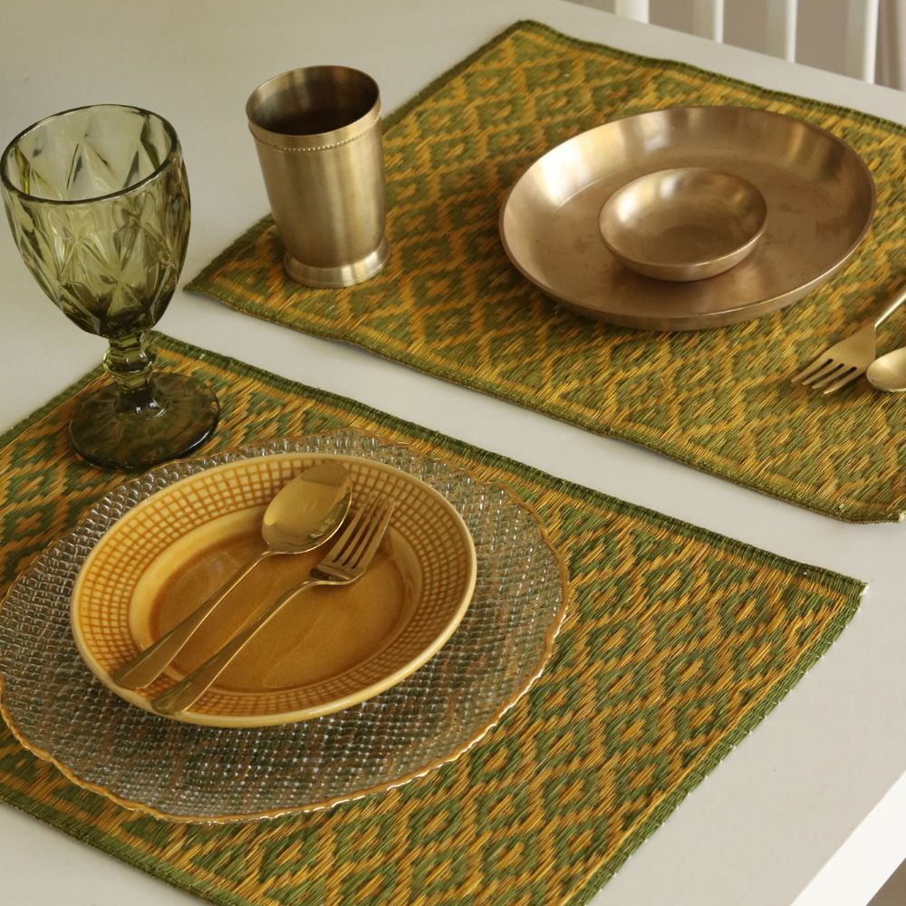 Masland Handwoven Madur Reed Placemats - Green