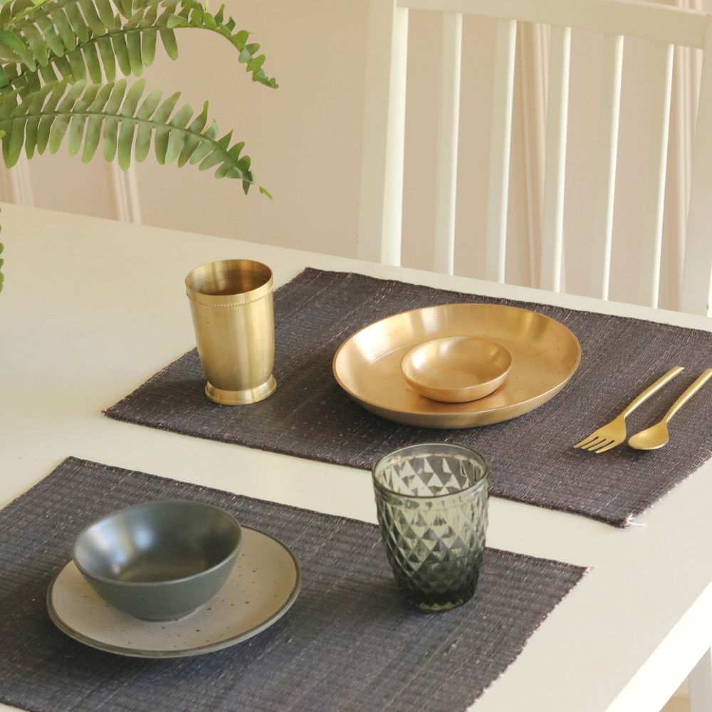 Masland Handwoven Madur Reed Placemats - Grey Gray
