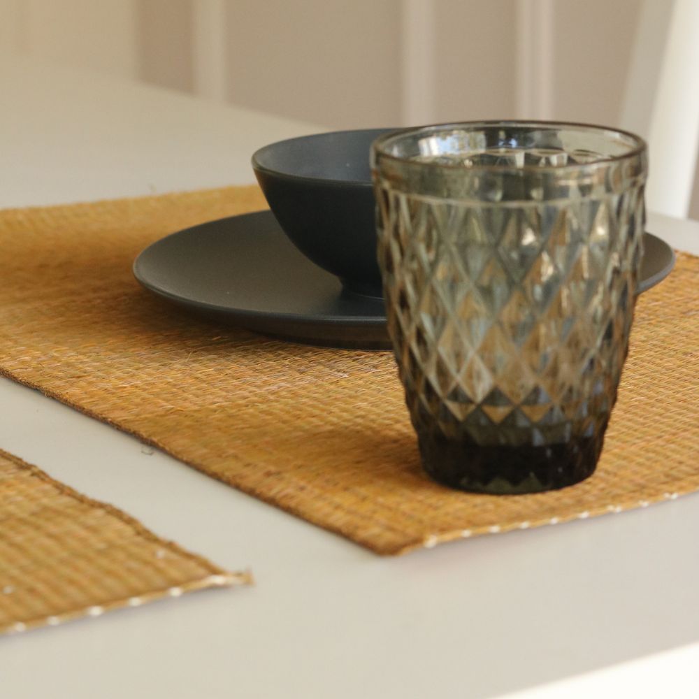 Masland Handwoven Madur Reed Placemats - Mustard