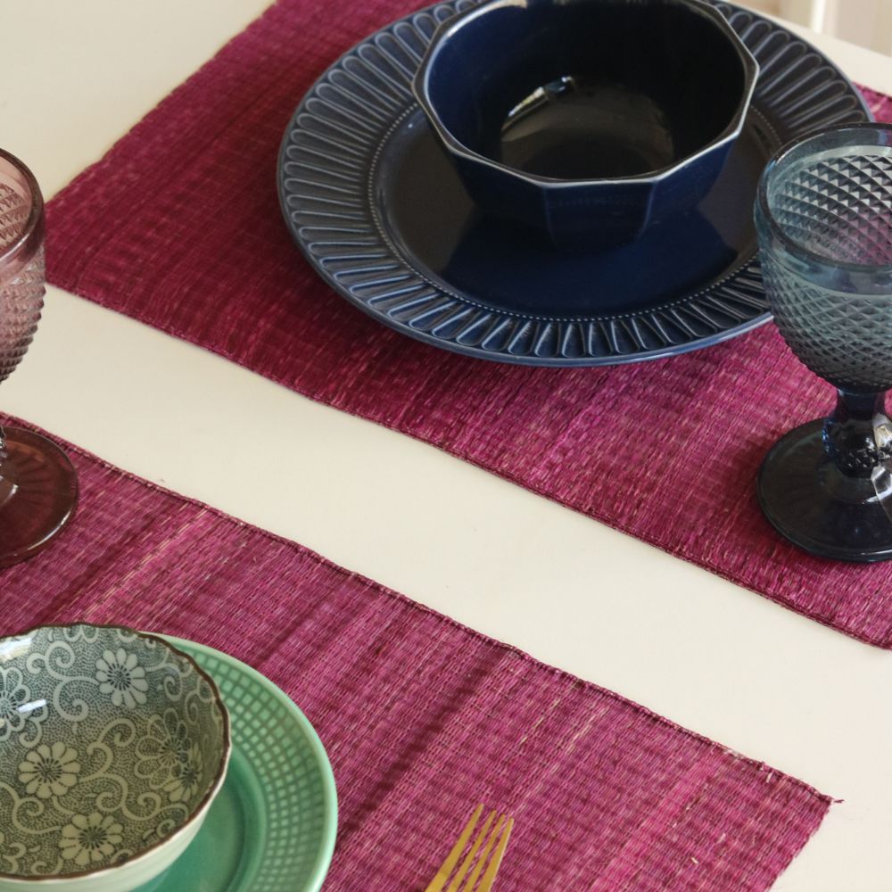 Masland Handwoven Madur Reed Placemats - Pink