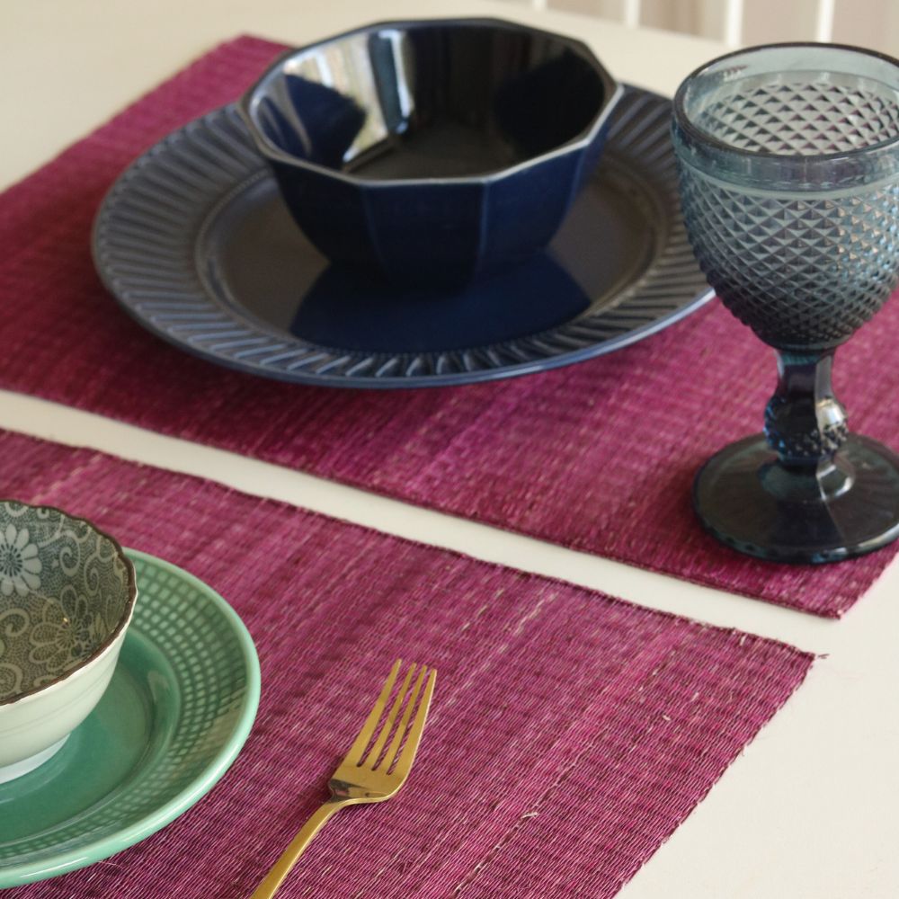 Masland Handwoven Madur Reed Placemats - Pink