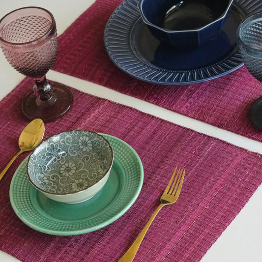 Masland Handwoven Madur Reed Placemats - Pink