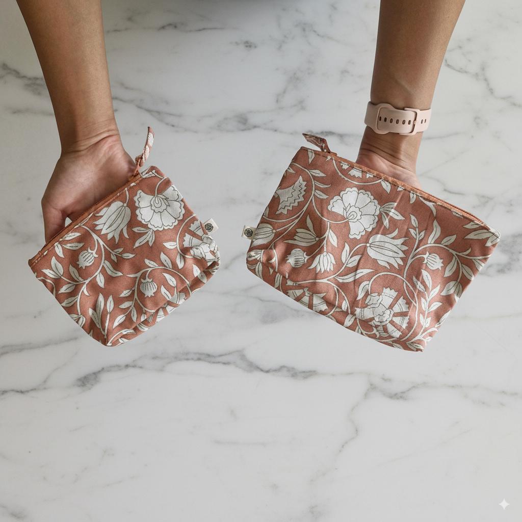 Handy Zip Pouches - Dusty Rose