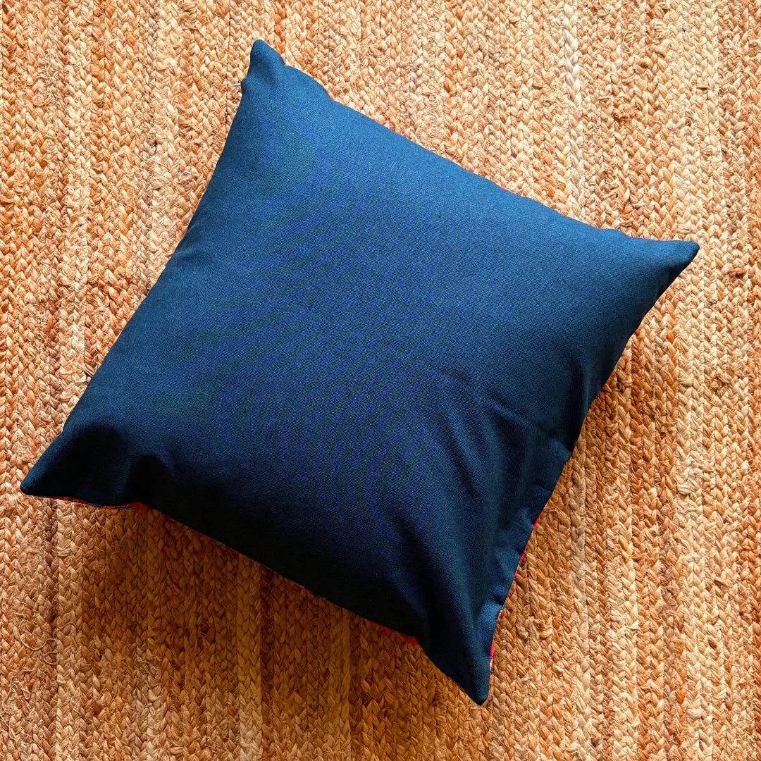 Royal Fuschia Cushion Cover by The Yard House, bold floral design in vibrant fuschia, available in 16"x16" and 18"x18".