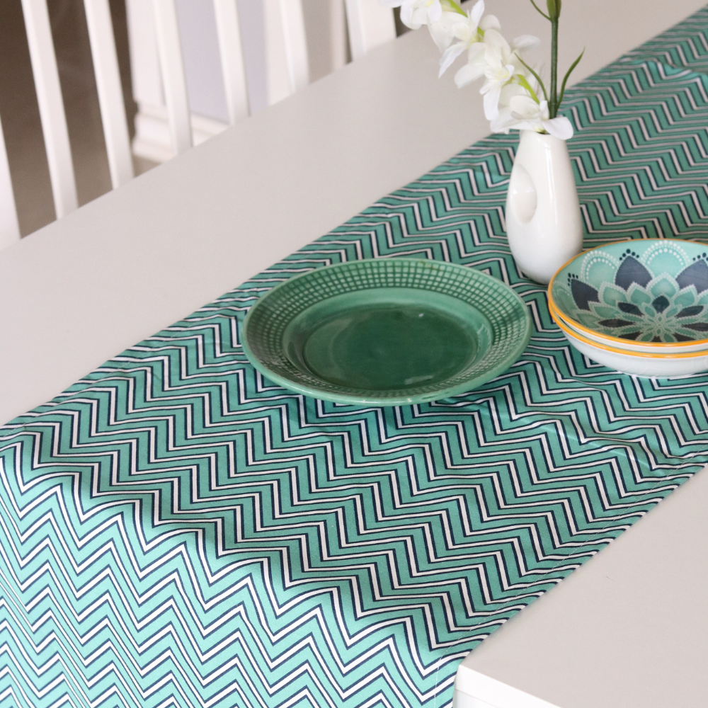 Tranquil Teal (Chevron) - Runner