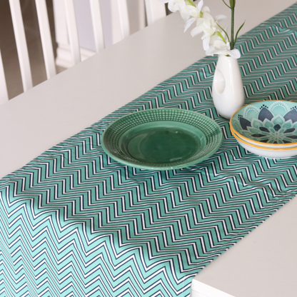 Tranquil Teal (Chevron) - Runner