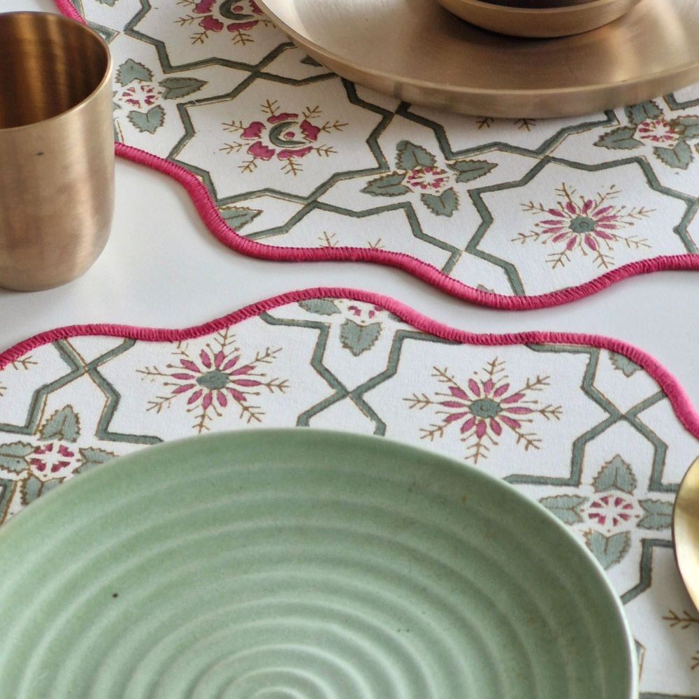 Persian Garden and Pink Placemats