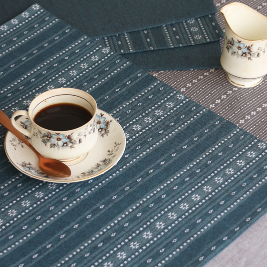 Woven Aegean Blue Placemats Aegean Blue