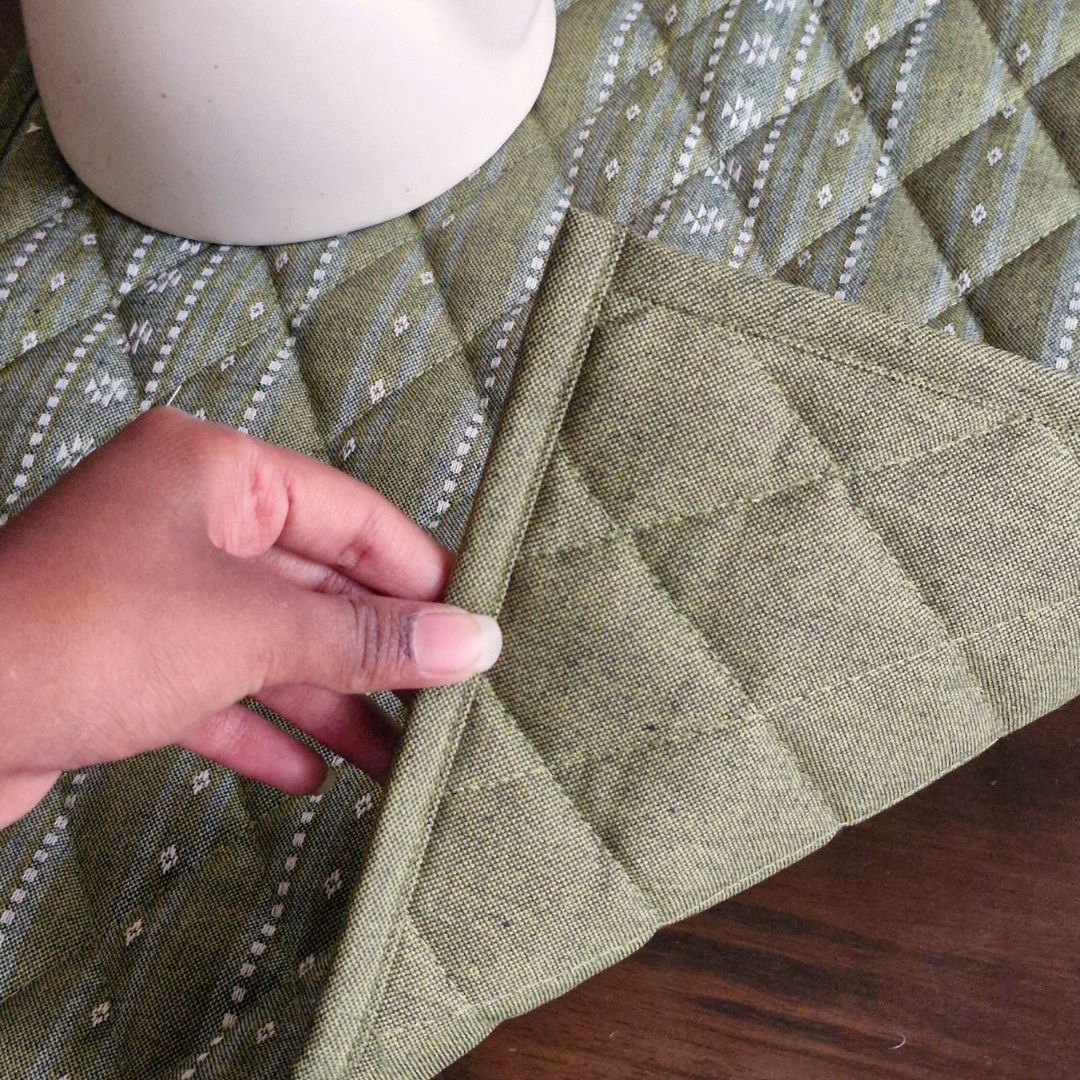 Woven Moss Green Tablepad