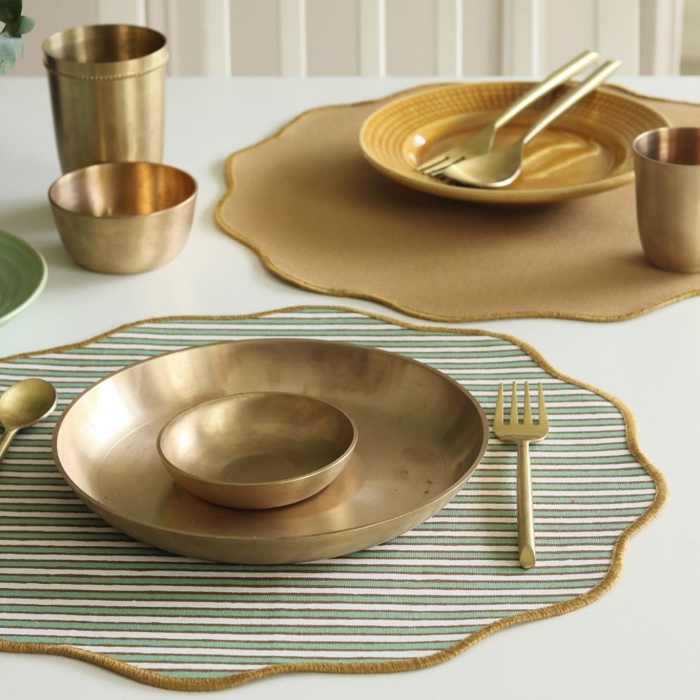 Sage Mirage & Tan Placemats