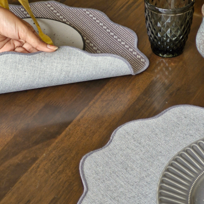 Woven Winter Grey Placemats