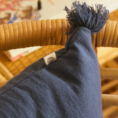 Deep Blue Cotton Cushion