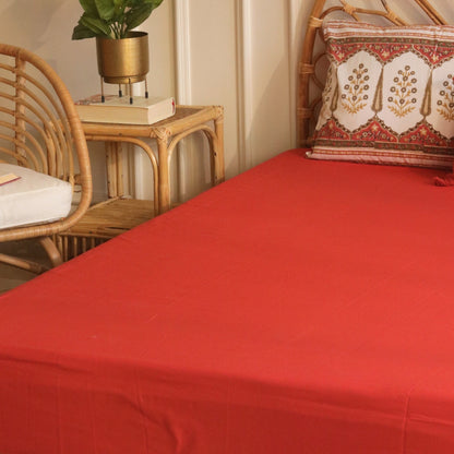 Rust Orange Bedsheet