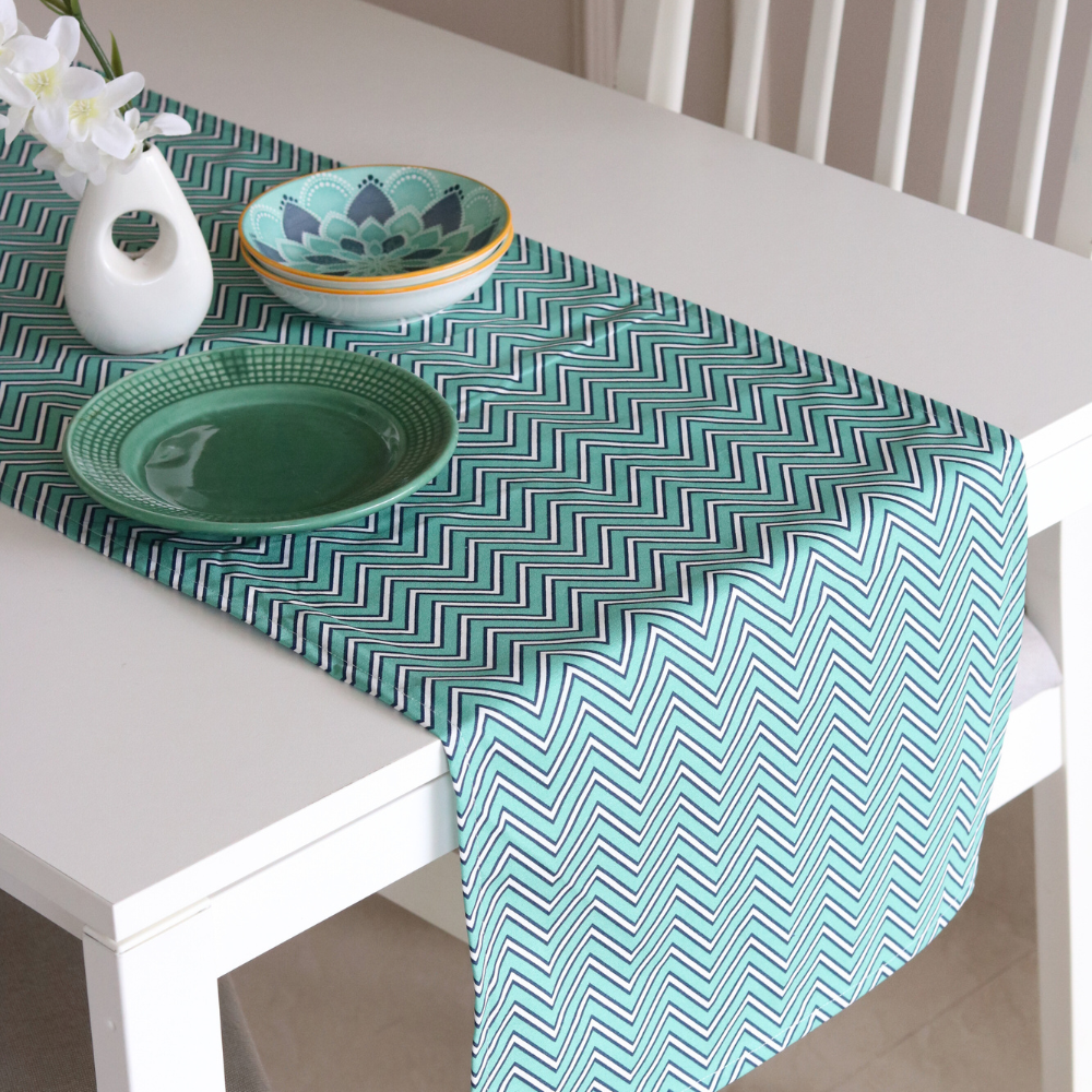 Tranquil Teal (Chevron) - Runner Teal