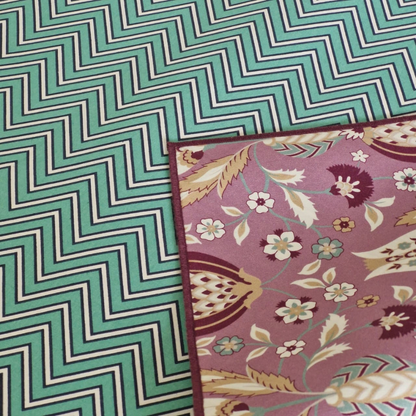 Rosewater & Teal Chevron Mahjong Mat