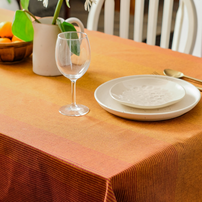 Serene Sunset Tablecloth 6 Seater Red