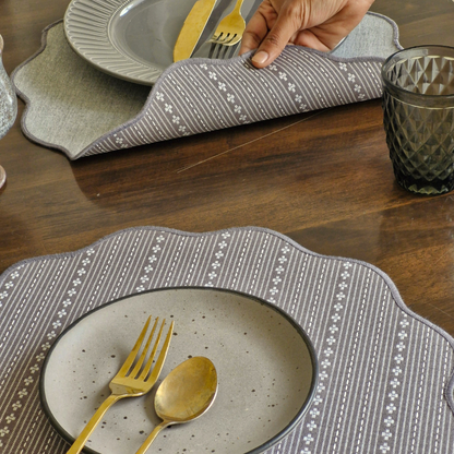 Woven Winter Grey Placemats