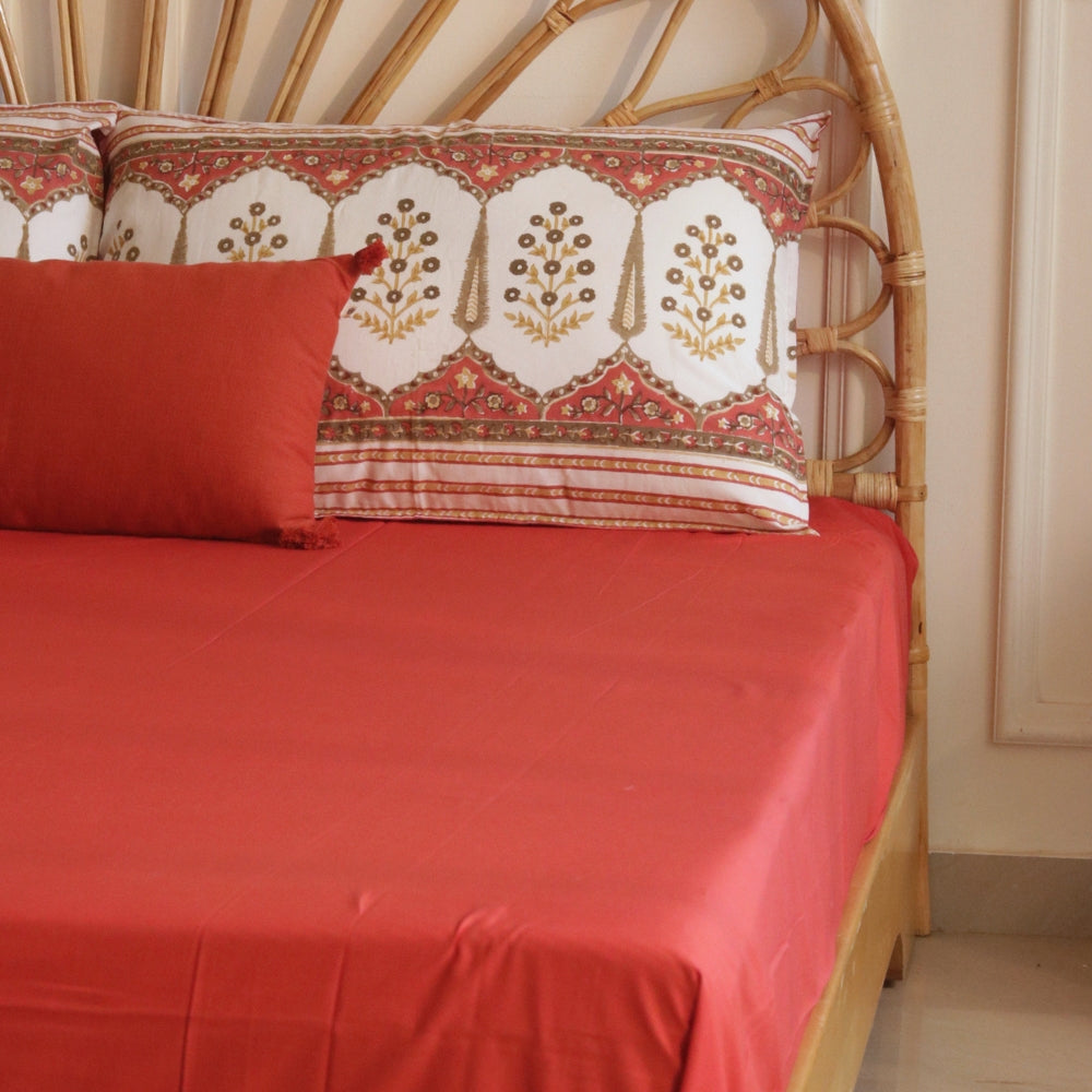 Rust Orange Bedsheet