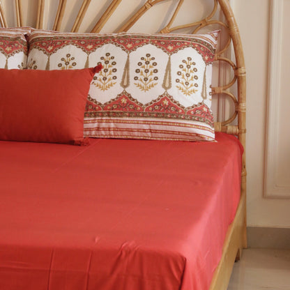 Rust Orange Bedsheet