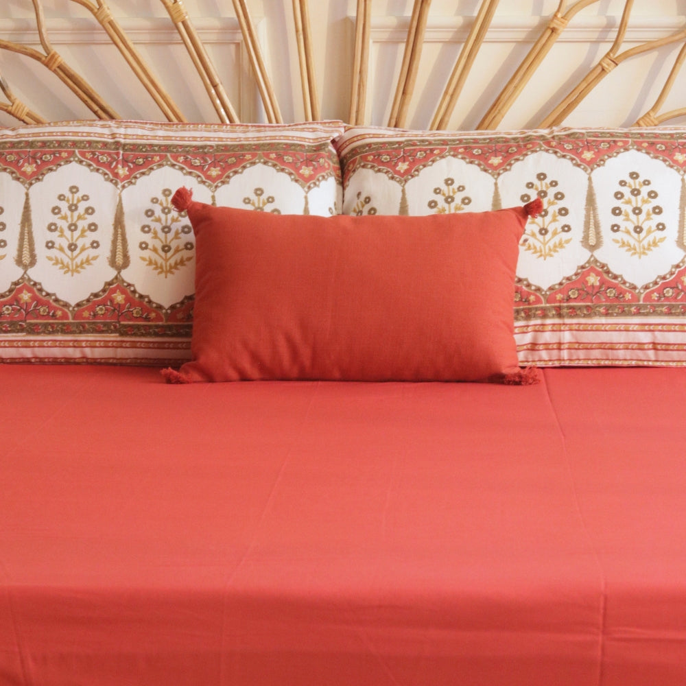 Rust Orange Bedsheet