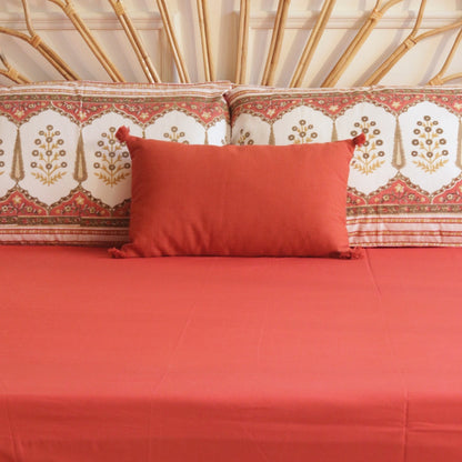 Rust Orange Bedsheet