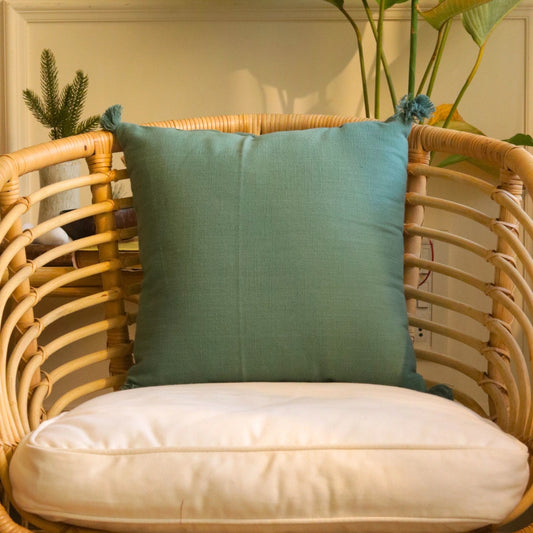 Teal Cotton Cushion