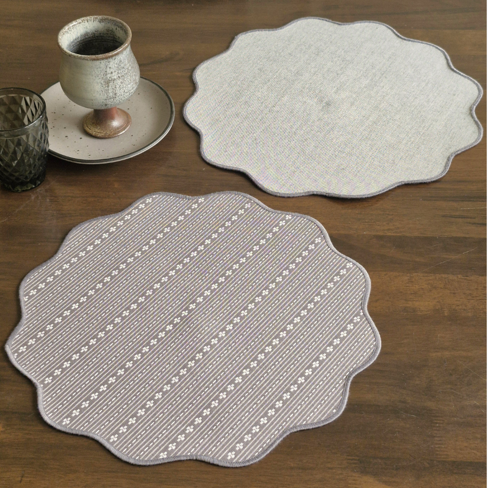 Woven Winter Grey Placemats