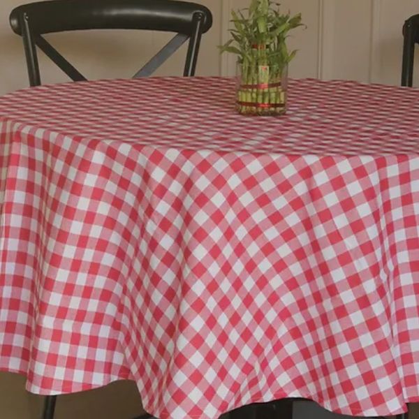 Pizzeria - Red Gingham checks Tablecloth