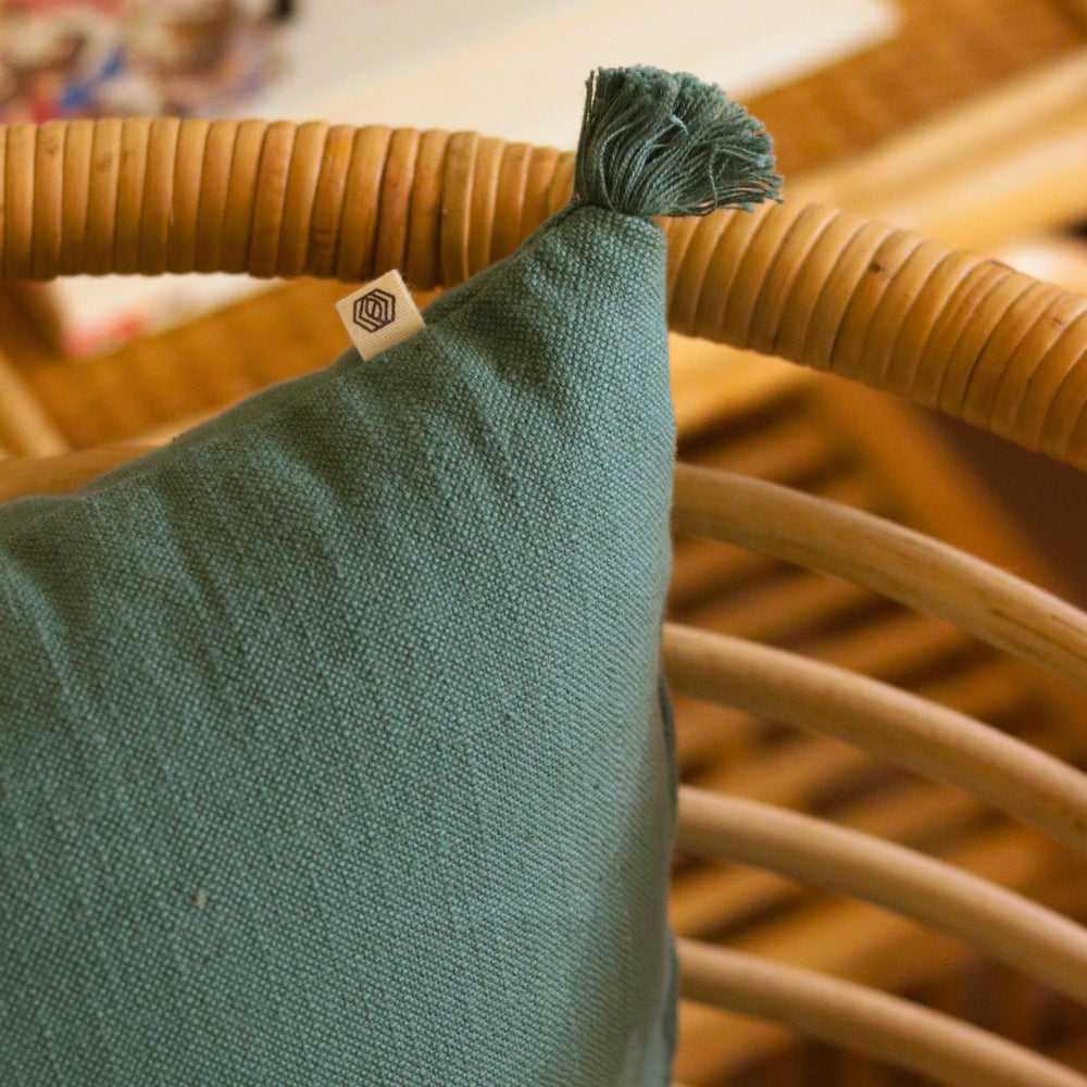 Teal Cotton Cushion