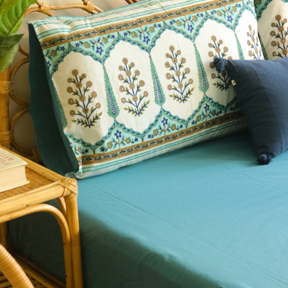 Solid Teal Bedsheet
