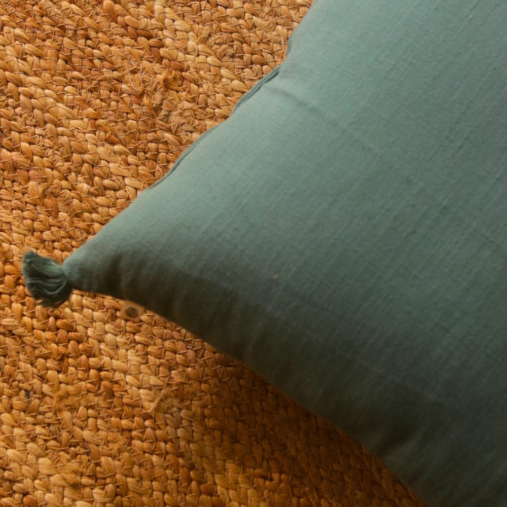 Teal Cotton Cushion