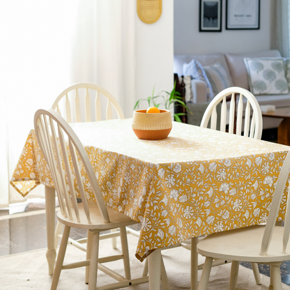 Mustard Fields Cotton Tablecloth