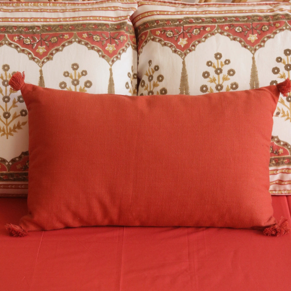 Rust Orange Cotton Cushion