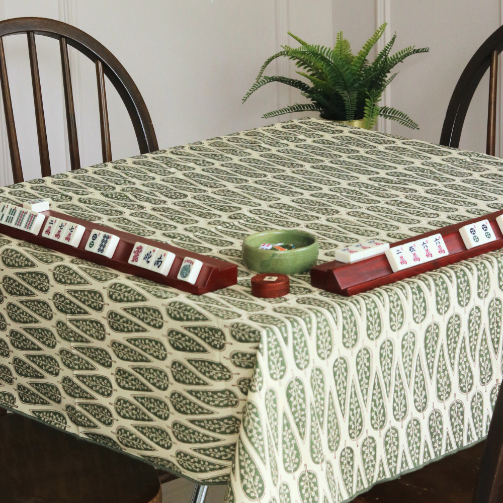 Frosted Cypress Mahjong Tablecloth