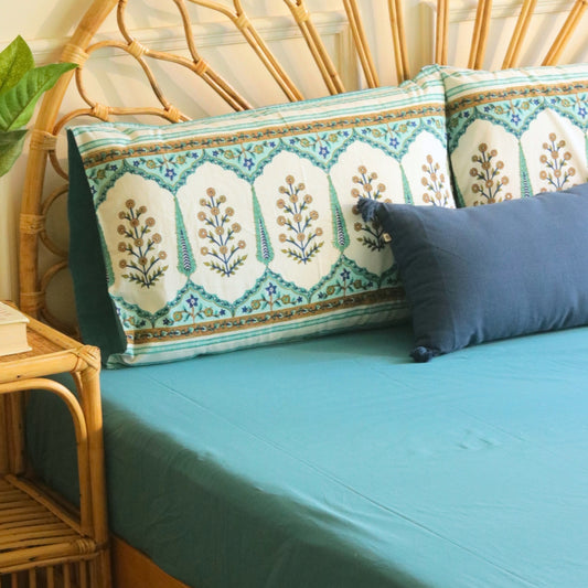 Solid Teal Bedsheet