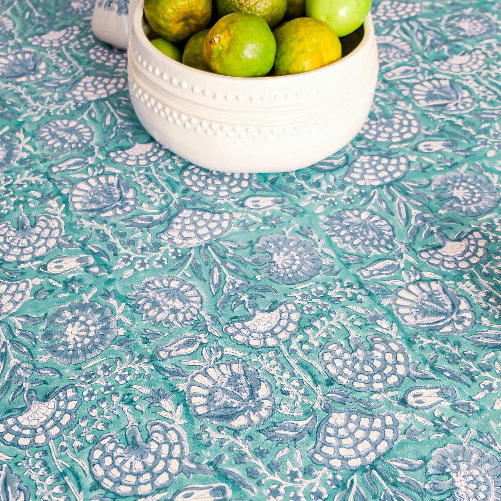 Tranquil Teal Tablecloth