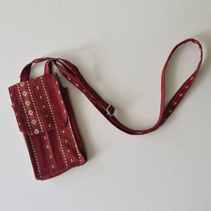 Woven Ruby Red Mobile Pouch