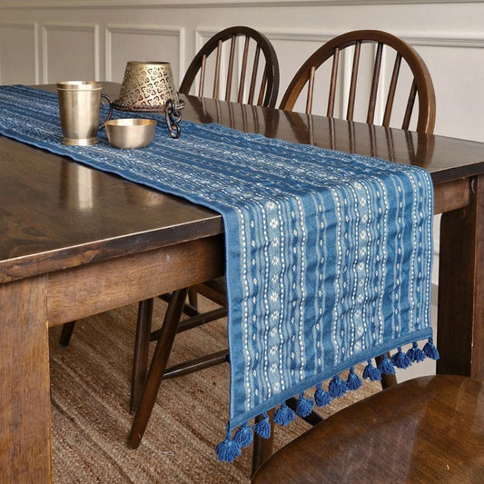 Woven Aegean Blue Reversible Runner