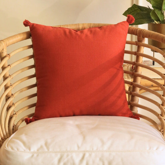Rust Orange Cotton Cushion