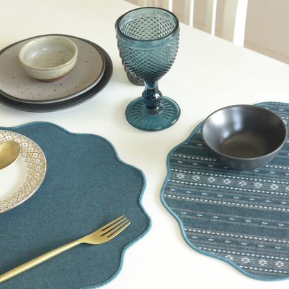 Woven Aegean Blue Placemats
