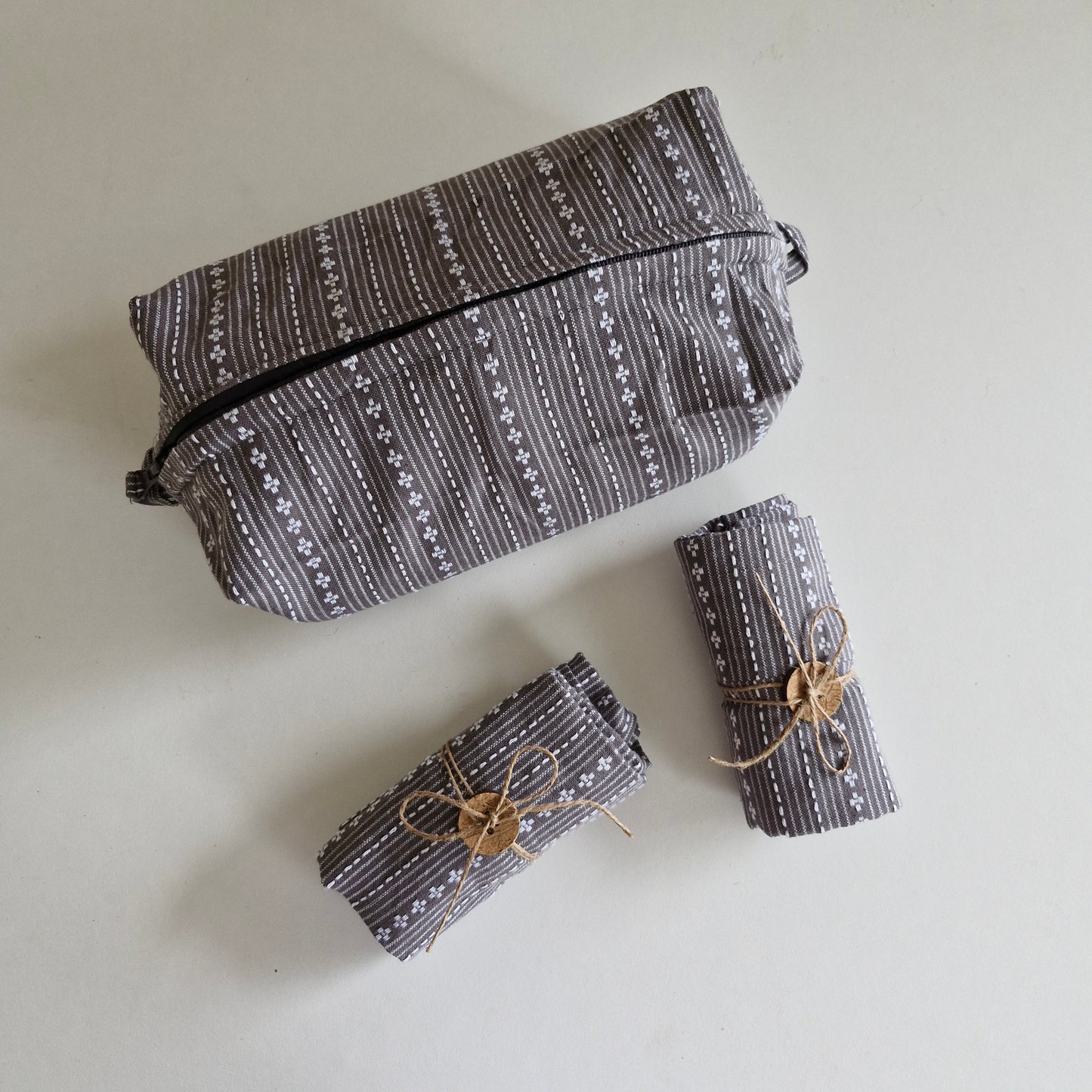 Tuck & Go Pouch - Woven Winter Grey