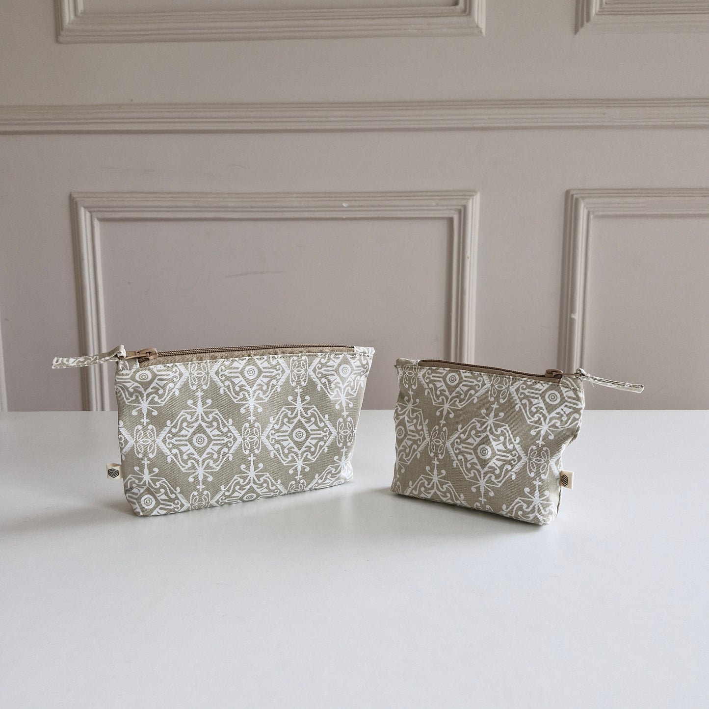 Handy Zip Pouches - Dholpur Beige
