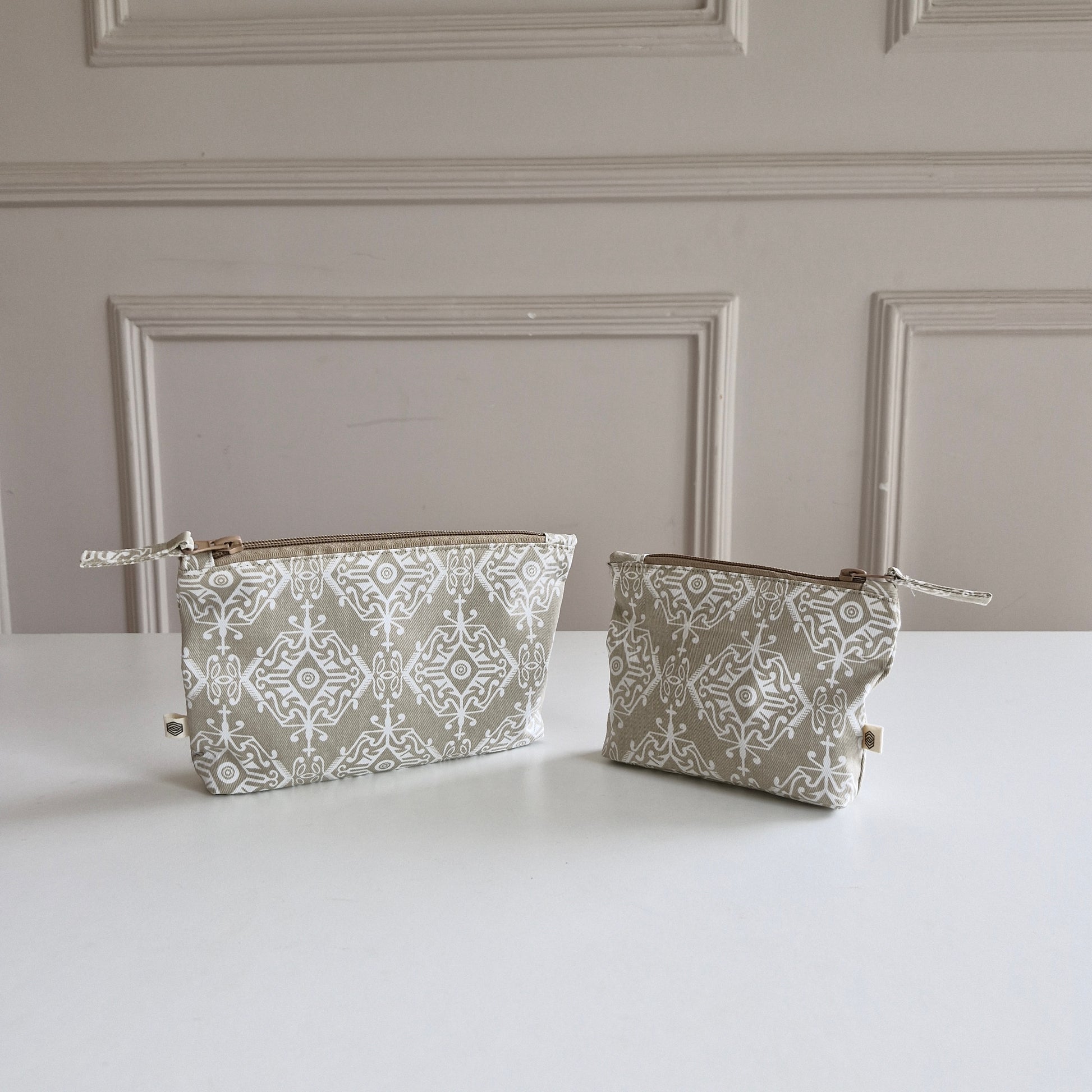 Handy Zip Pouches - Dholpur Beige