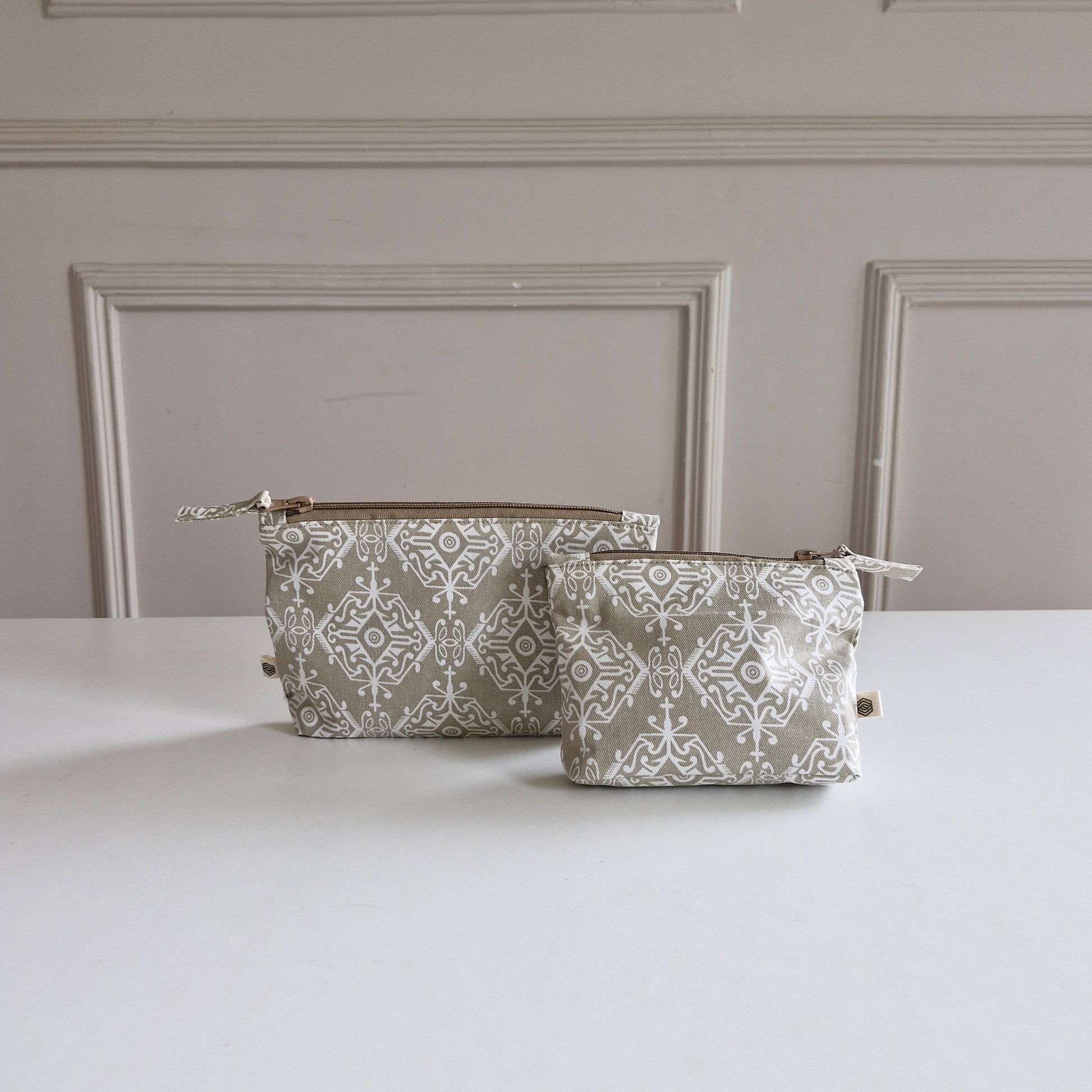 Handy Zip Pouches - Dholpur Beige