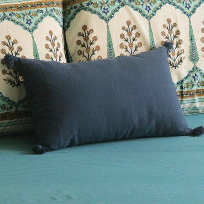 Deep Blue Cotton Cushion