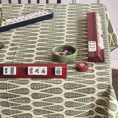 Frosted Cypress Mahjong Tablecloth
